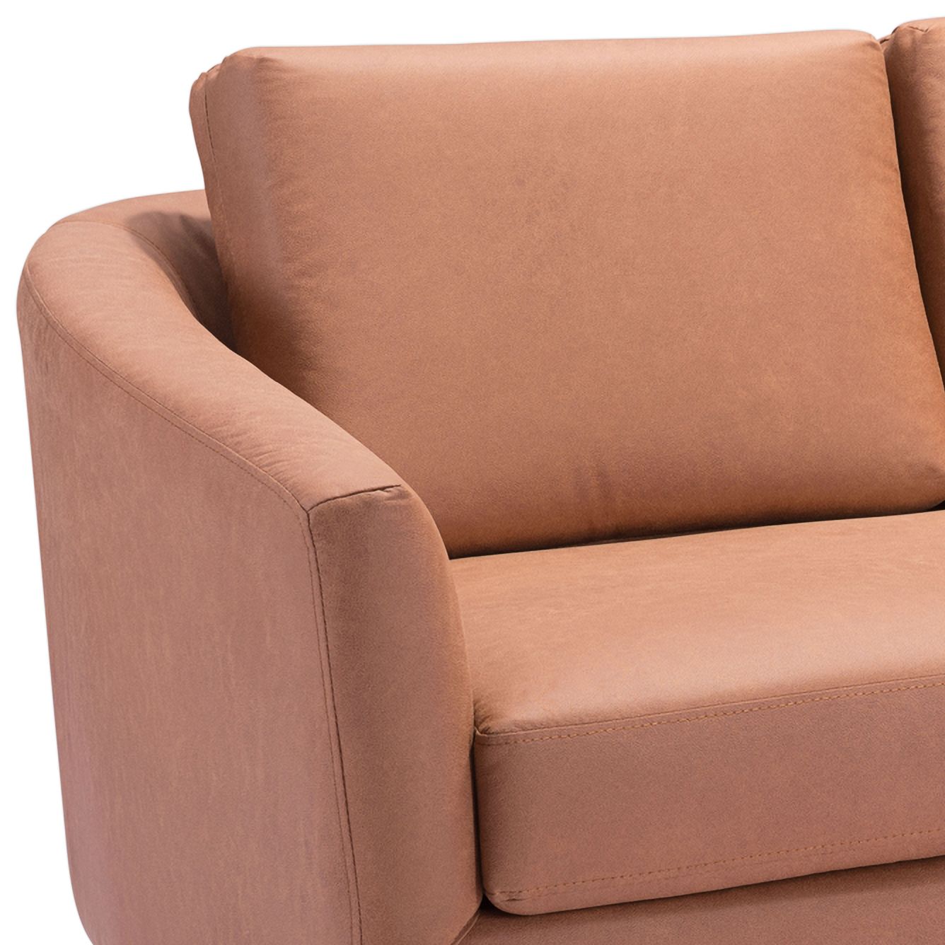 Image 3 Zuo Divinity 79 1/2" Wide Brown Faux Leather Sofa more views