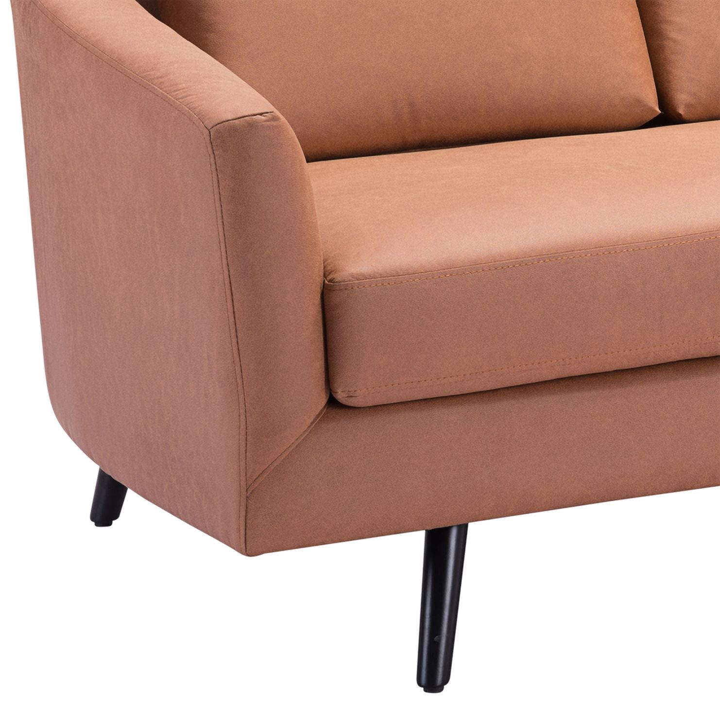 Image 4 Zuo Divinity 79 1/2" Wide Brown Faux Leather Sofa more views