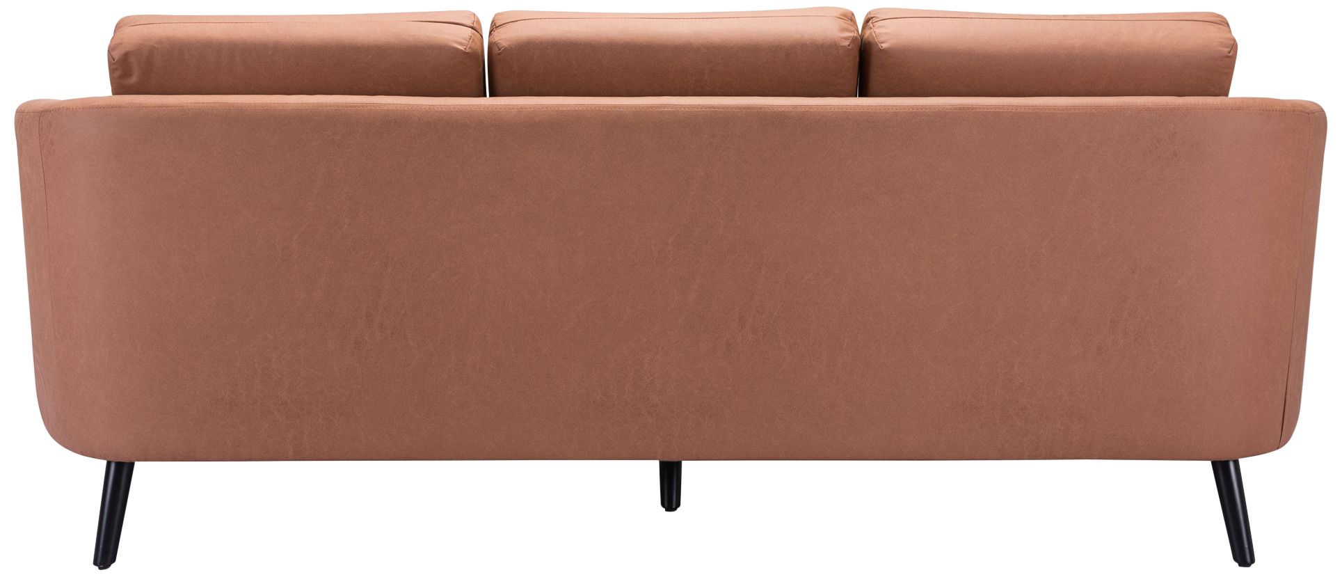 Zuo Divinity 79 1/2" Wide Brown Faux Leather Sofa