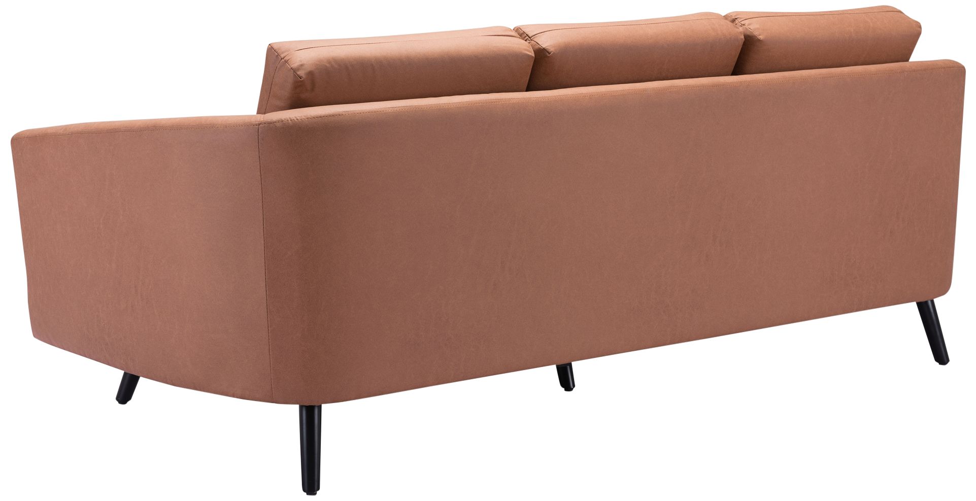 Zuo Divinity 79 1/2" Wide Brown Faux Leather Sofa