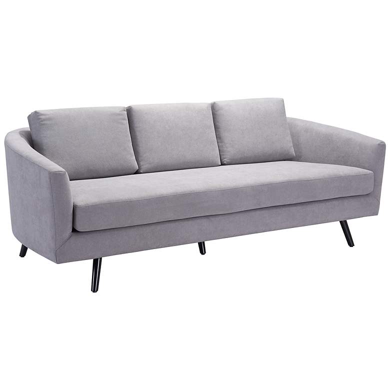 Image 2 Zuo Divinity 79 1/2" Wide Gray Faux Leather Sofa