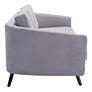 Zuo Divinity 79 1/2" Wide Gray Faux Leather Sofa