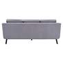 Zuo Divinity 79 1/2" Wide Gray Faux Leather Sofa