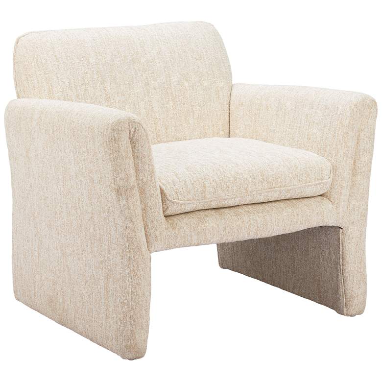 Image 1 Zuo Dobra 32 3/4" Wide Oatmeal Beige Fabric Modern Accent Chair