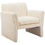 Zuo Dobra 32 3/4" Wide Oatmeal Beige Fabric Modern Accent Chair