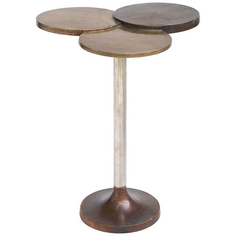 Image 1 Zuo Dundee 18" Wide Antique Brass Modern Accent Table