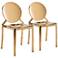 Zuo Eclipse Gold Dining Chairs Set of 2