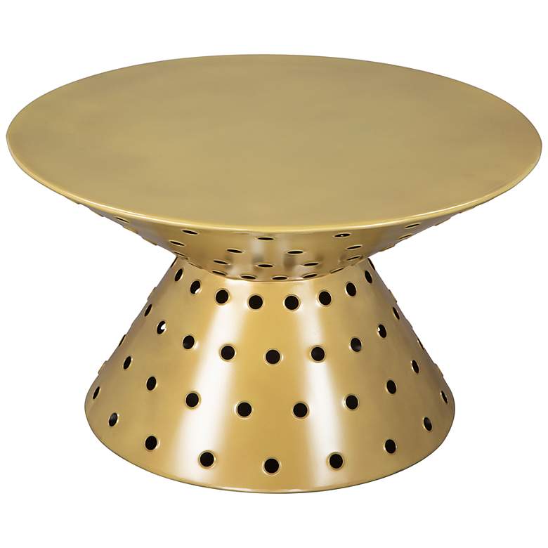 Image 1 Zuo Electron 29 1/2" Wide Gold Coffee Table