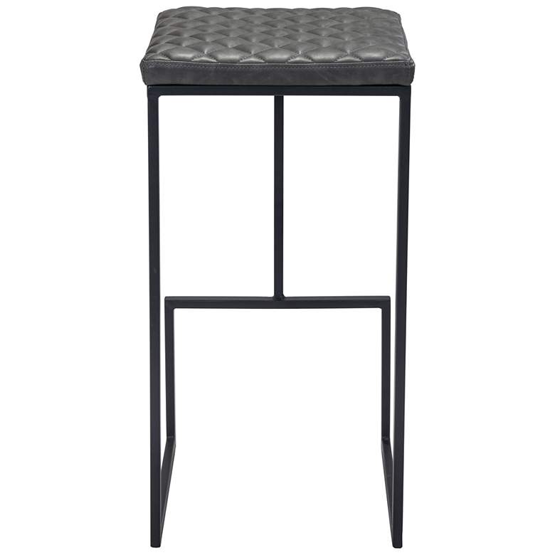 Zuo Element 29 1/2&quot; Gray Faux Leather Bar Stool more views