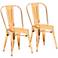 Zuo Elio Modern Gold Dining Chair Set of 2