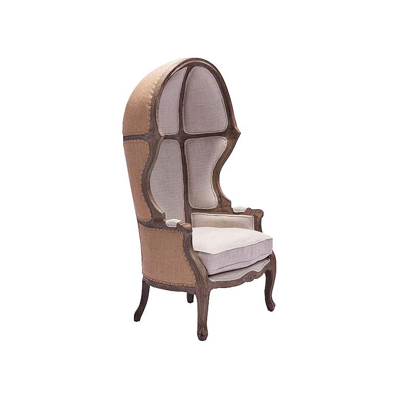 Image 1 Zuo Ellis Tall Beige Fabric Occasional Chair