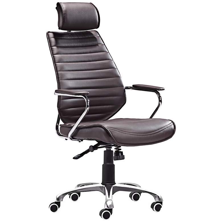 Image 1 Zuo Enterprise Collection High Back Espresso Office Chair