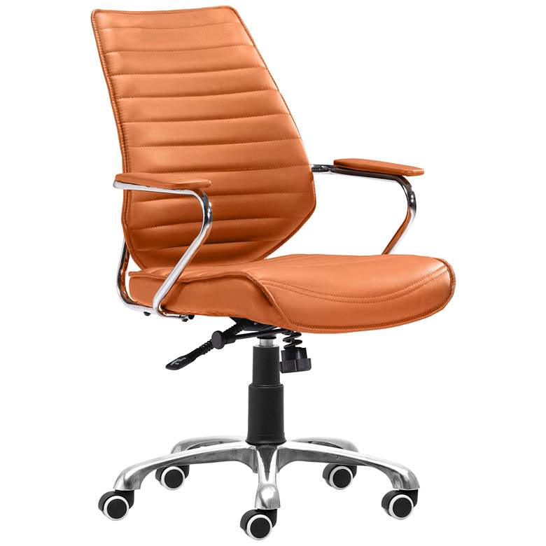 Zuo Enterprise Orange Low Back Adjustable Office Chair
