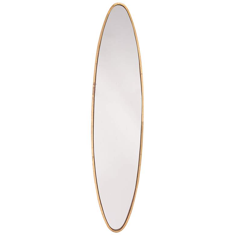 Image 1 Zuo Envoy Gold 10 1/2 inch x 46 inch Oval Wall Mirror