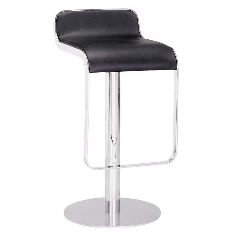Image 1 Zuo Equino Black and Chrome Adjustable Bar or Counter Stool