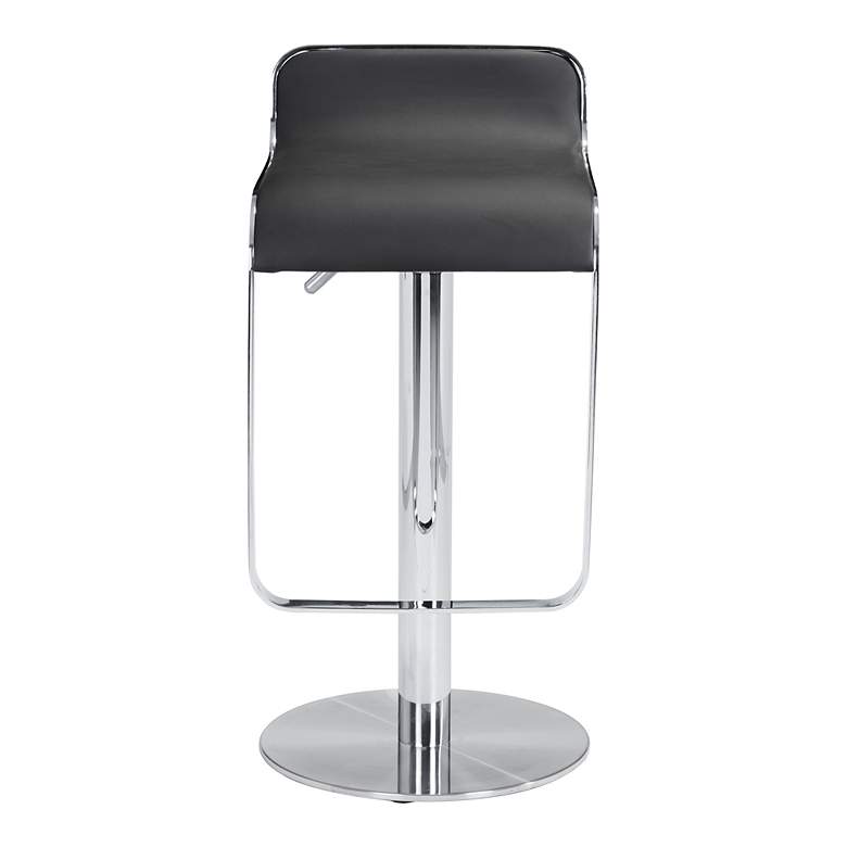 Image 4 Zuo Equino Black Faux Leather Adjustable Swivel Bar Stool more views