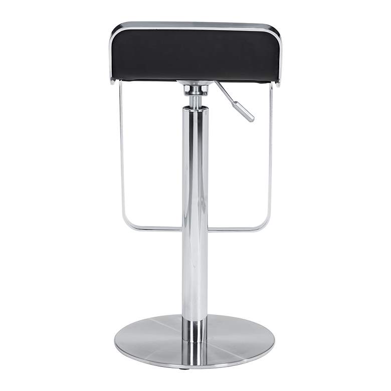 Image 5 Zuo Equino Black Faux Leather Adjustable Swivel Bar Stool more views
