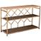 Zuo Equis 47 1/4" Wide Brown Wood and Gold Console Table