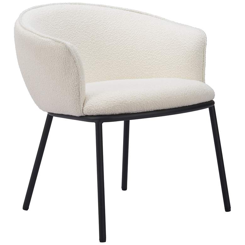 Image 1 Zuo Essen 26 1/2" Wide Black and Ivory White Modern Dining Chair