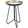 Zuo Everly 14 1/4" Wide Gold and Black Metal Accent Table