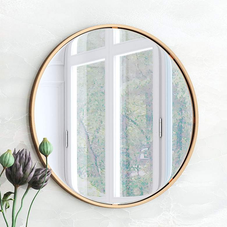 Image 1 Zuo Eye Gold 24 1/4" Round Wall Mirror
