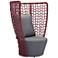 Zuo Faye Bay Beach Cranberry and Gray Outdoor Accent Chair