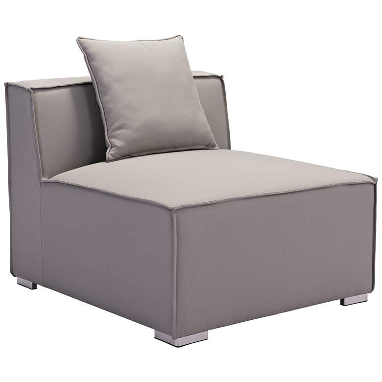 Image 1 Zuo Fiji Gray Sunproof Fabric Outdoor Middle Chair