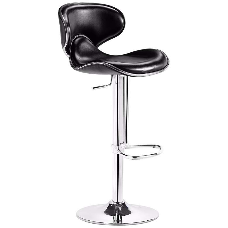 Image 1 Zuo Fly Black Adjustable Bar Stool or Counter Stool