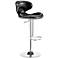 Zuo Fly Black Adjustable Bar Stool or Counter Stool