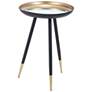 Zuo Foley 15" Wide Gold and Black Metal Accent Table