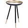 Zuo Foley 15" Wide Gold and Black Metal Accent Table