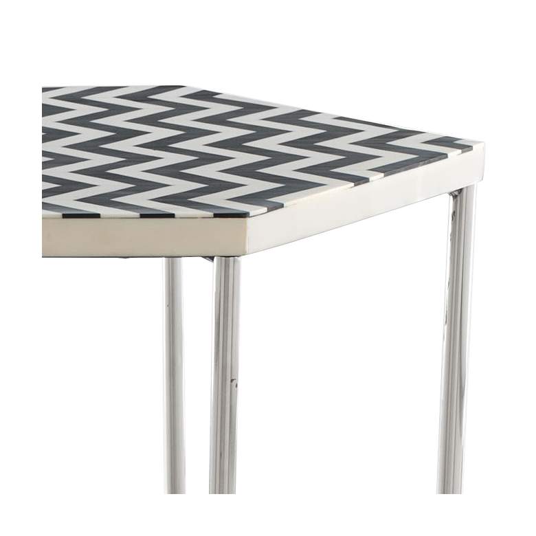 Image 2 Zuo Forma 18 3/4" Wide Black and White Round Modern Side Table more views