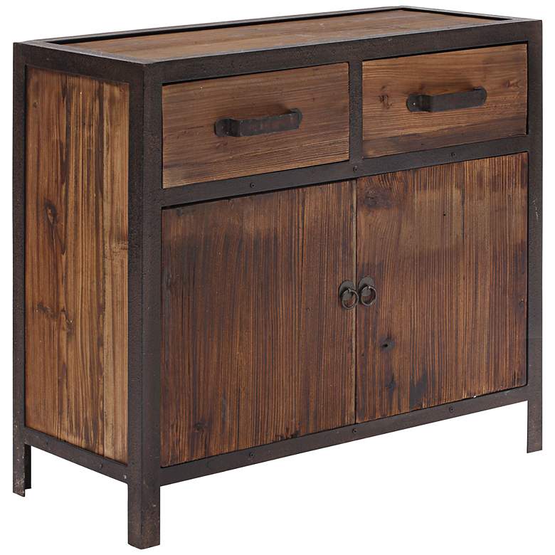 Image 1 Zuo Fort Mason Distressed Wood Side Cabinet