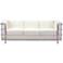 Zuo Fortress Collection White Leather Sofa