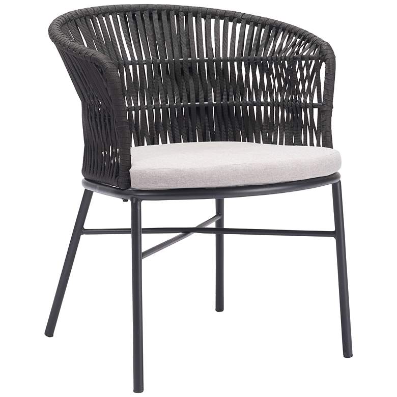 Image 1 Zuo Freycinet Black Steel Indoor/Outdoor Dining Chair