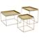 Zuo Gaia 23 1/2" Wide Gold Nesting Tables Set of 3