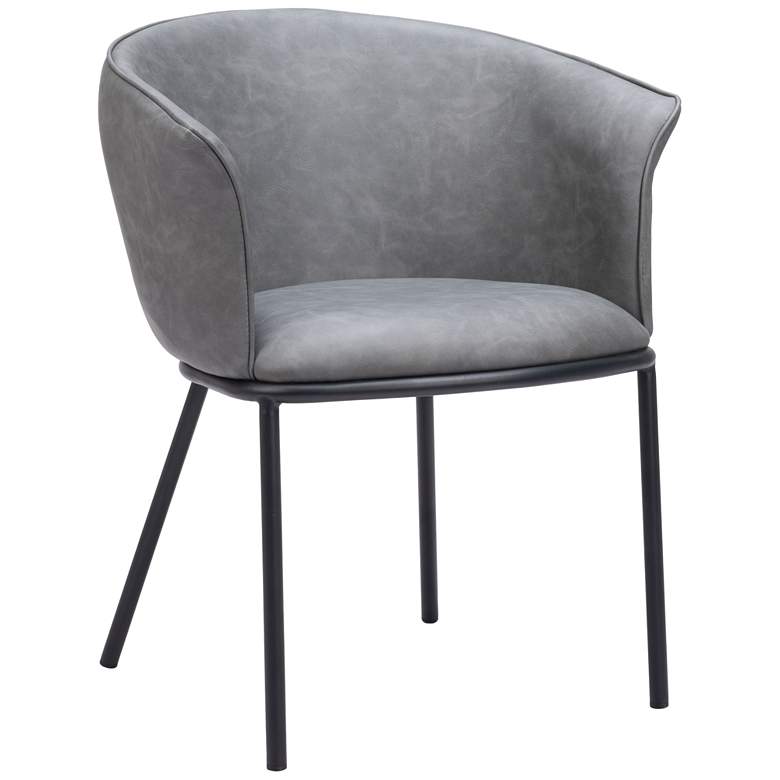 Image 1 Zuo Garston 26" Wide Modern Gray Dining Chair