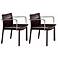 Zuo Gekko Black and Chrome Set of 2 Conference Chairs