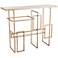 Zuo Geo 41" Wide Mirrored Top and Gold Console Table