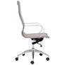 Zuo Glider Taupe Faux Leather High Back Modern Swivel Office Chair