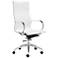 Zuo Glider White Faux Leather High Back Office Chair