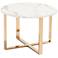 Zuo Globe 24" Wide Stone and Gold Modern End Table