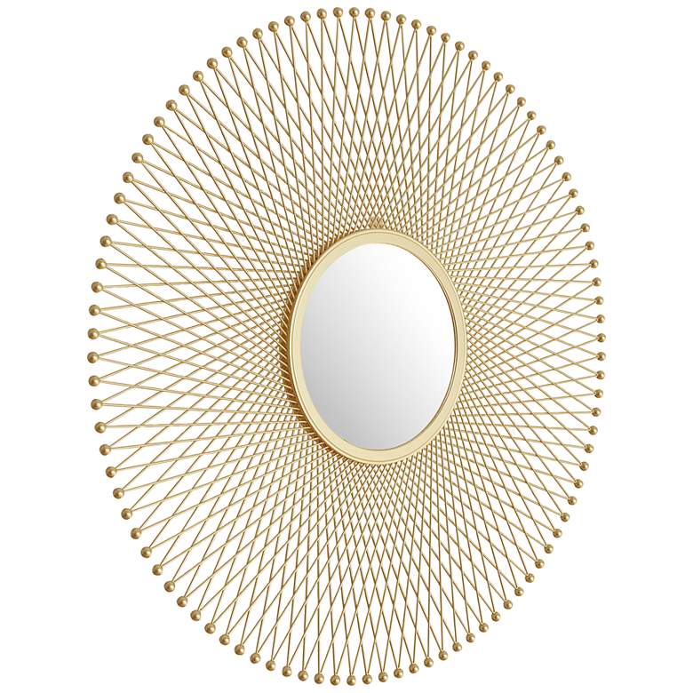 Image 5 Zuo Glow Gold 35" Round Decorative Wall Mirror more views