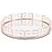 Zuo Gold Steel and Tempered Glass Round Tray