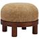 Zuo Gome Oatmeal Yellow Polyester Fabric Round Ottoman