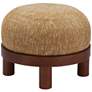 3_Zuo Gome Oatmeal Yellow Polyester Fabric Round Ottoman more views