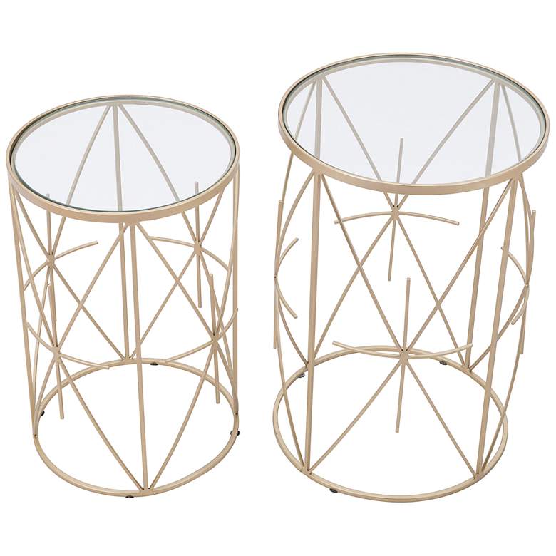 Image 6 Zuo Hadrian Gold 2-Piece Side Tables Set more views