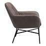 Zuo Hans Vintage Brown Fabric Accent Chair