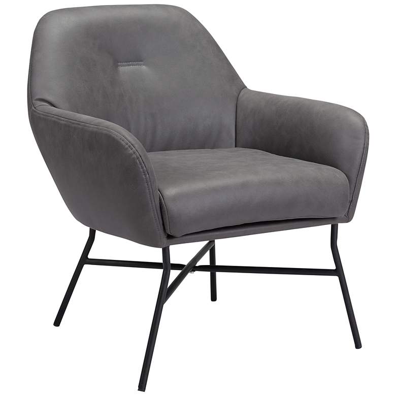 Image 1 Zuo Hans Vintage Gray Fabric Accent Chair