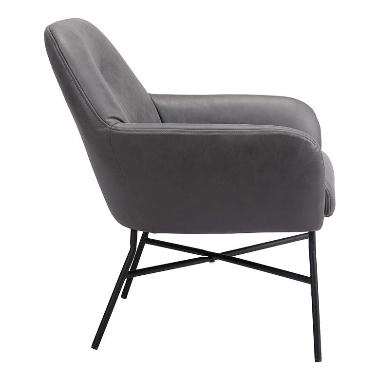 Image 3 Zuo Hans Vintage Gray Fabric Accent Chair more views